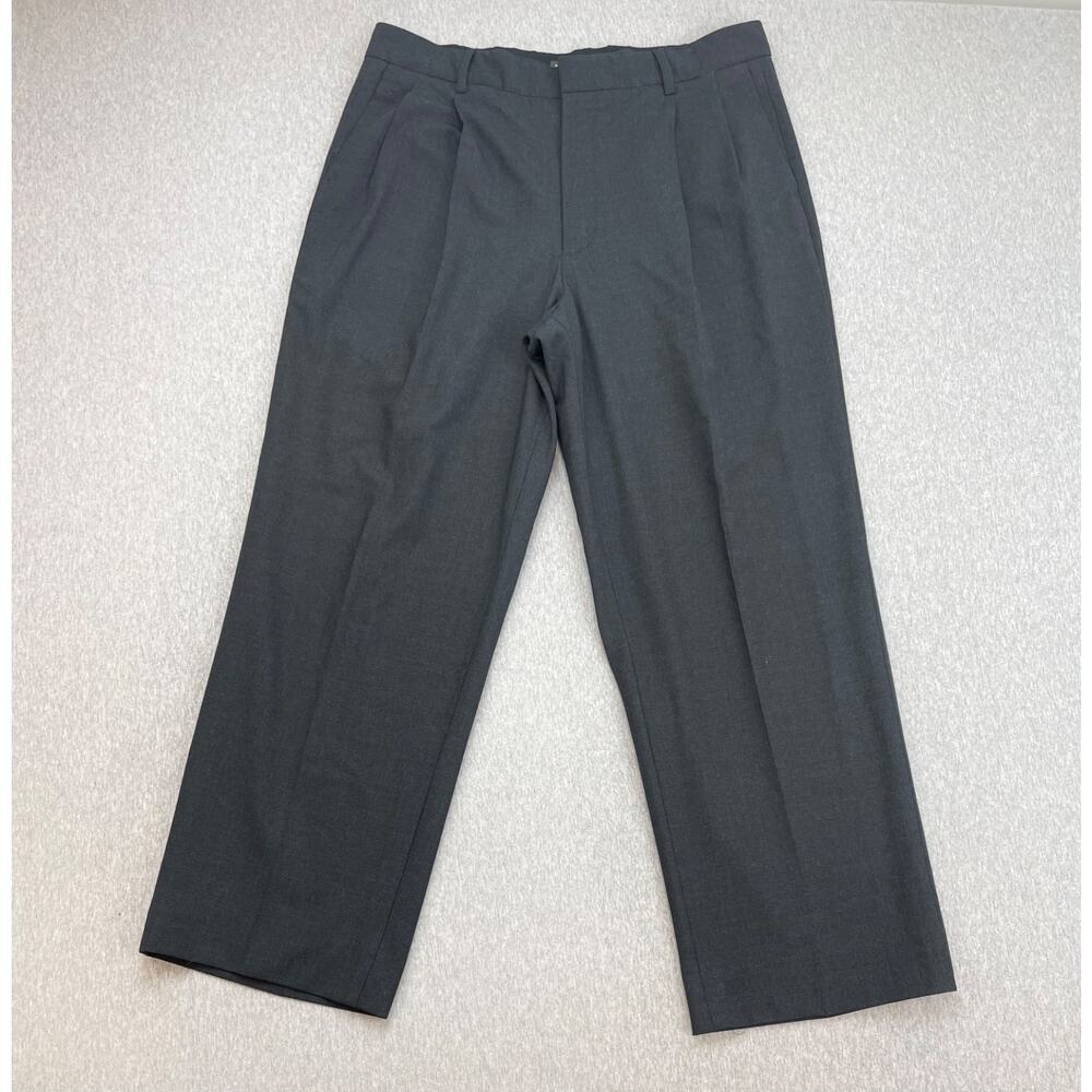 Banana Republic Pants Mens Gray 35 x 28 Wool Blend Stretch Pleated